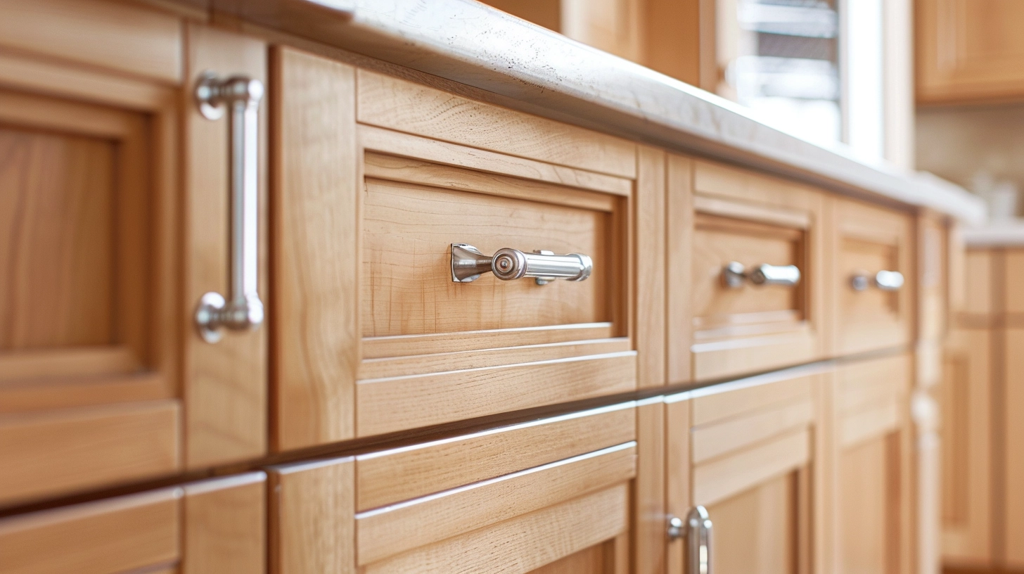 Shaker cabinetry made of maple wood